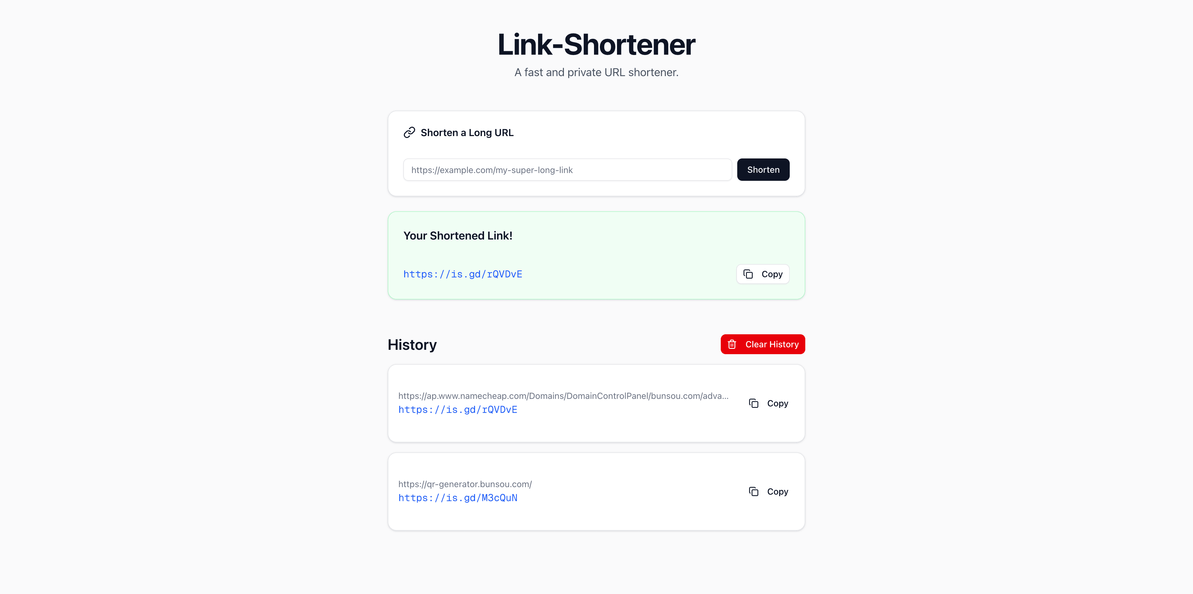 Link Shortener