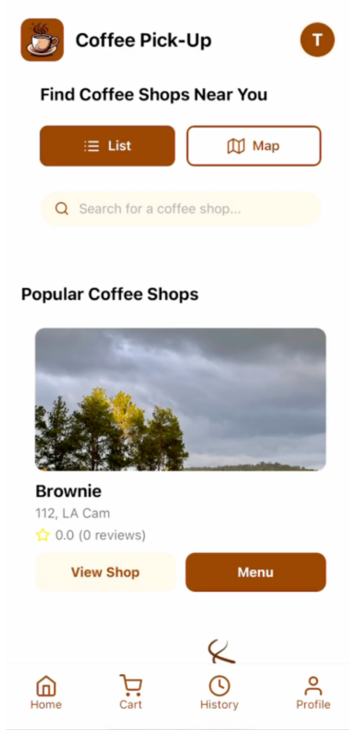 Coffee Pickup App gallery 2